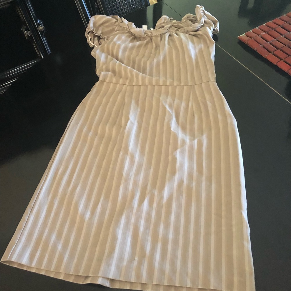 Size 6 beige Karin Stevens dress